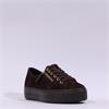 Paul Green Side Zip Platform Trainer - Chocolate Suede